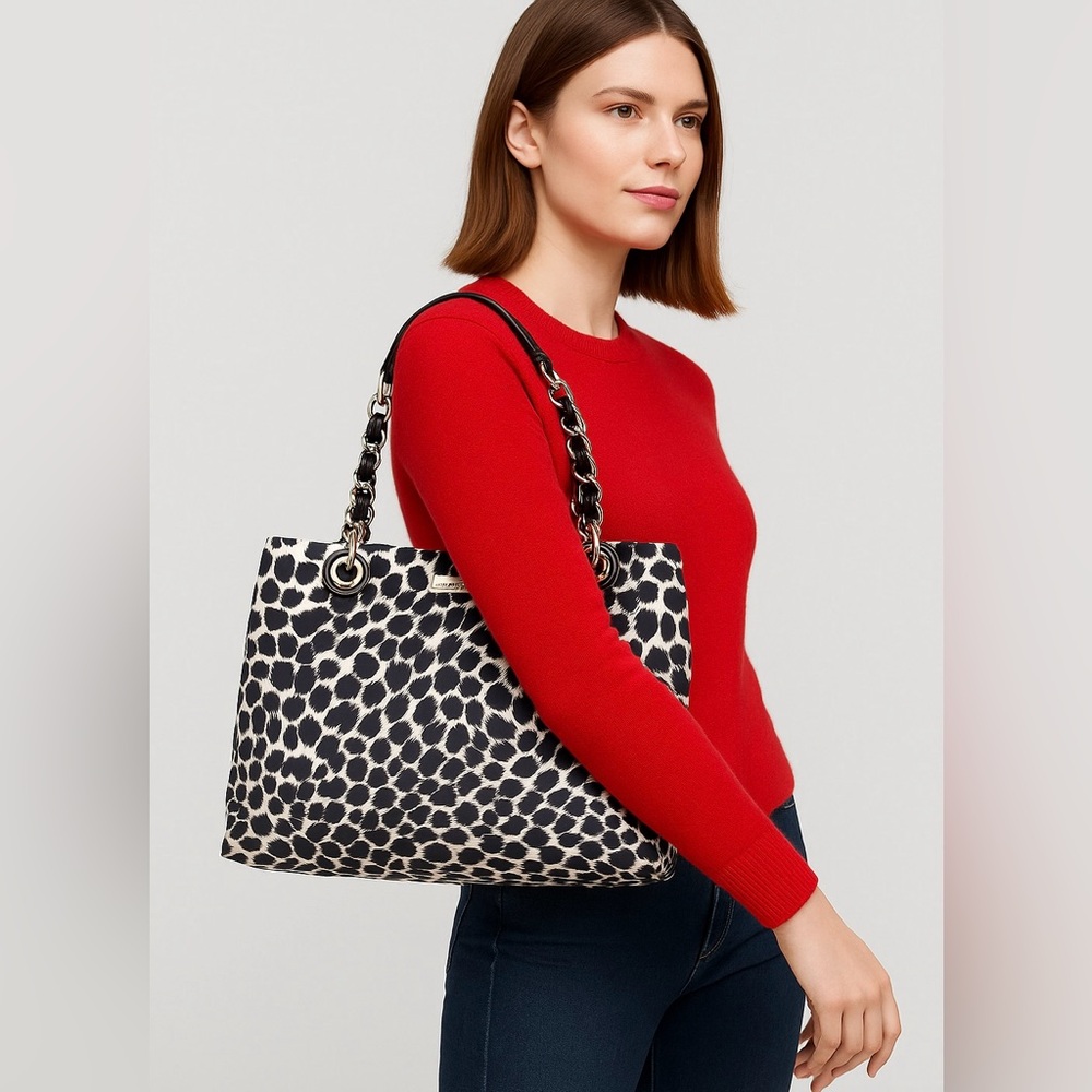 Kate Spade Lindenwood Elena Ocelot Print Tote – EUC - Picture 2 of 16